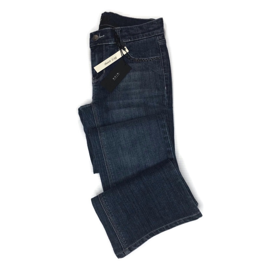 NEW White House Black Market Noir Bootcut Mid Rise Jeans Size 0
